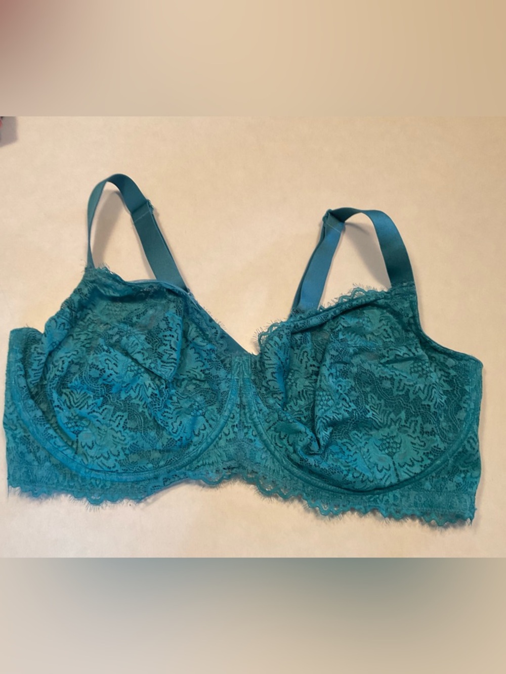 HSIA Plus Size Bras for Women Full Coverage Back Fat Underwire Unlined Bras Teal